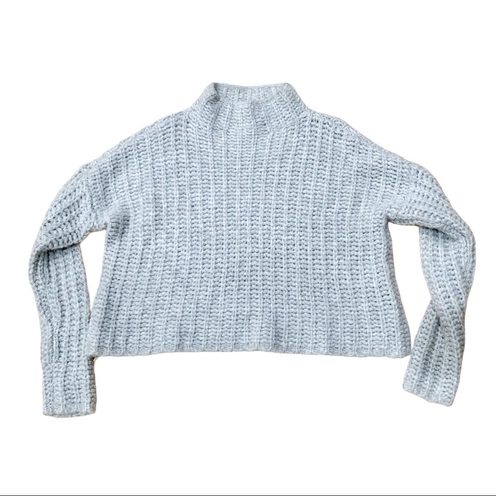 Aerie Chucky Mock Neck Knit Sweater
